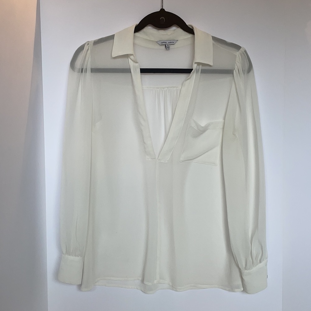 SHEER WHITE BLOUSE ☁️